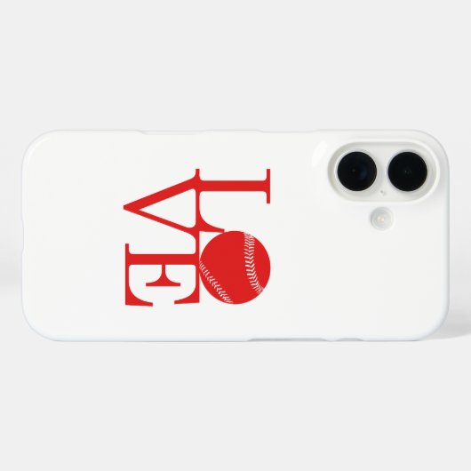 Love Baseball Case-Mate iPhone Case (Achterkant (horizontaal))