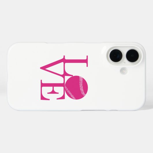 Love Baseball Case-Mate iPhone Case (Achterkant (horizontaal))