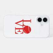 Love Baseball iPhone 16 Hoesje (Achterkant horizontaal)