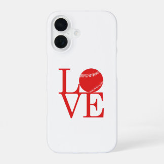 Love Baseball iPhone 16 Hoesje