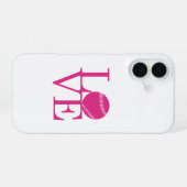 Love Baseball iPhone 16 Hoesje (Achterkant horizontaal)