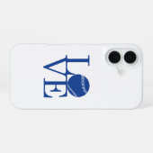 Love Baseball iPhone 16 Hoesje (Achterkant horizontaal)
