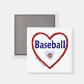 Love Baseball Magneet (Voorkant / Achterkant)