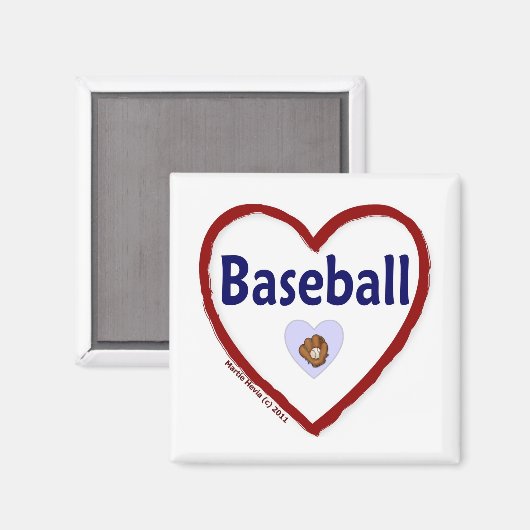 Love Baseball Magneet (Voorkant / Achterkant)