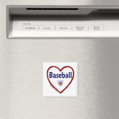 Love Baseball Magneet (Insitu (Vaatwasser))