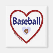 Love Baseball Magneet (Voorkant)