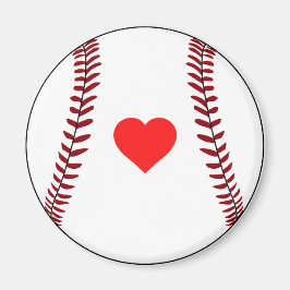 Love baseball magnet