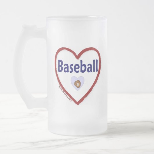 Love Baseball Matglas Bierpul (Links)