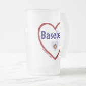 Love Baseball Matglas Bierpul (Voorkant rechts)
