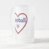 Love Baseball Matglas Bierpul (Voorkant links)