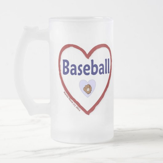 Love Baseball Matglas Bierpul (Links)