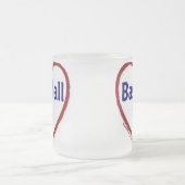 Love Baseball Matglas Koffiemok (Center)