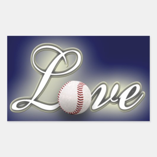 Love Baseball Photo Sticker (Voorkant)