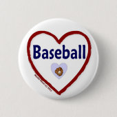 Love Baseball Ronde Button 5,7 Cm (Voorkant)