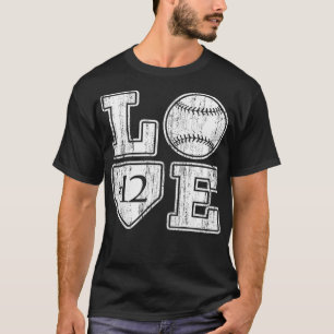 LOVE Baseball Softball Mam Verstoord startpunt T-shirt