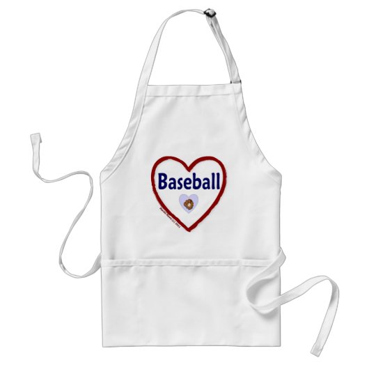 Love Baseball Standaard Schort (Voorkant)