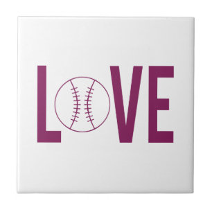 Love Baseball Tile Tegeltje