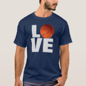 Love Basketbal T-shirt - Navy Blue Kleur (Voorkant)