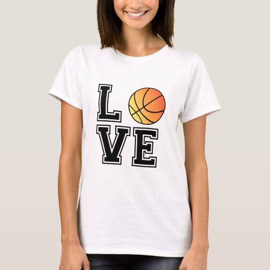 Love basketbal, word art, text design for t-shirt (Voorkant)