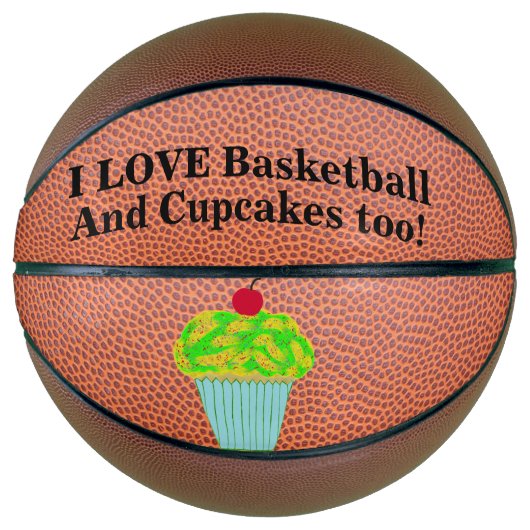 Love Basketball and Cupcakes Mini Basketbal (Voorkant)