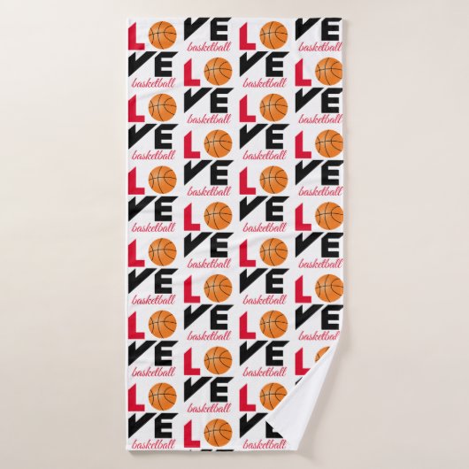 Love basketball badhanddoek (Badhanddoek)