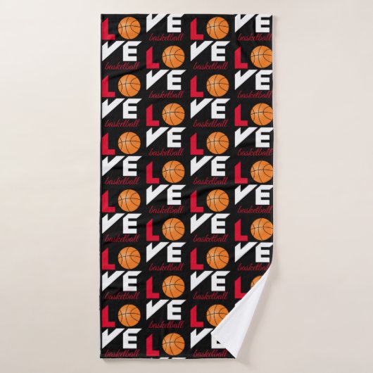 Love basketball badhanddoek (Badhanddoek)