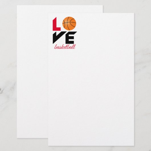 Love basketball briefpapier (Voorkant / Achterkant)