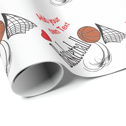 Love Basketball Cadeaupapier (Rol Hoek)