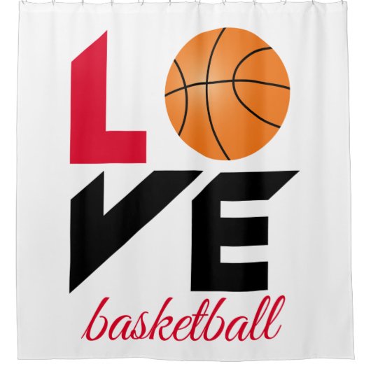 Love basketball douchegordijn (Voorkant)
