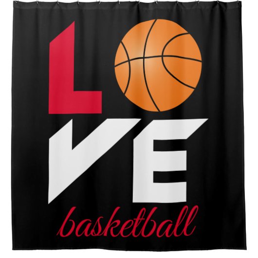 Love basketball douchegordijn (Voorkant)
