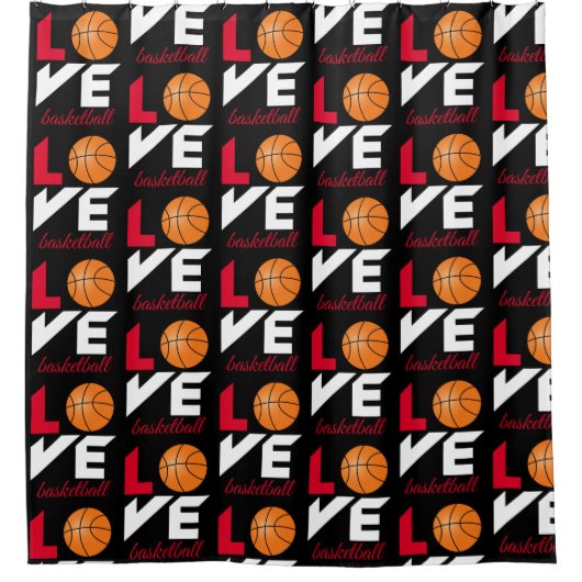 Love basketball douchegordijn (Voorkant)