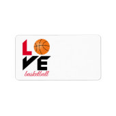 Love basketball etiket (Voorkant)