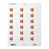 Love basketball etiket (Full Sheet)