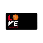 Love basketball etiket (Voorkant)