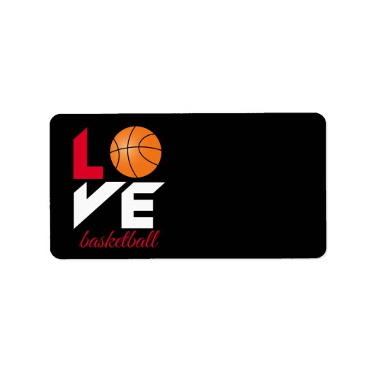 Love basketball etiket (Voorkant)