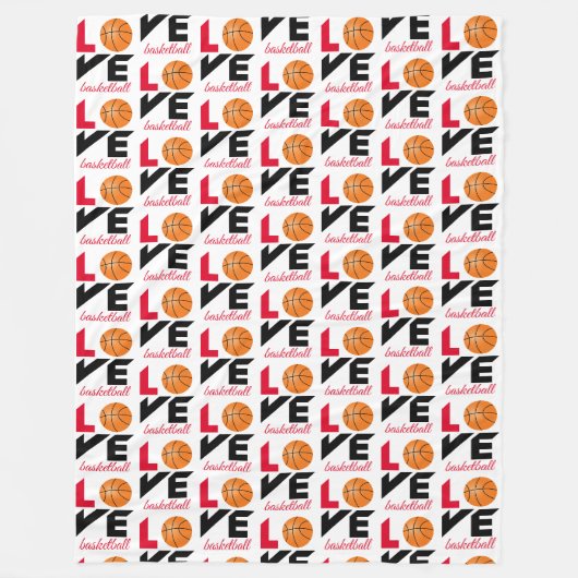 Love basketball fleece deken (Voorkant)
