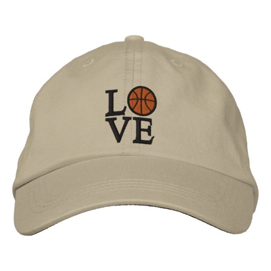 LOVE Basketball Geborduurde Pet (Voorkant)