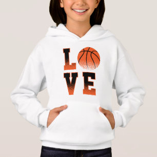 Love Basketball Girls Hoodie
