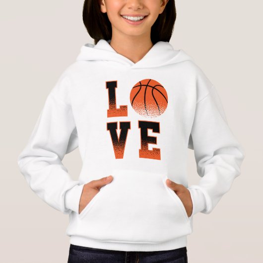 Love Basketball Girls Hoodie (Voorkant)