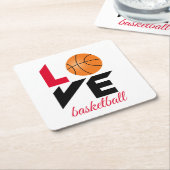 Love basketball kartonnen onderzetters (Schuin)