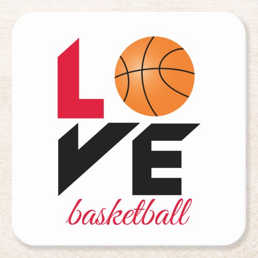 Love basketball kartonnen onderzetters (Voorkant)