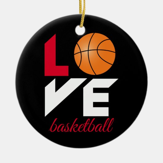 Love basketball keramisch ornament (Voorkant)