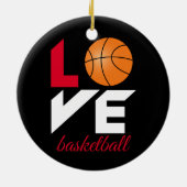 Love basketball keramisch ornament (Achterkant)