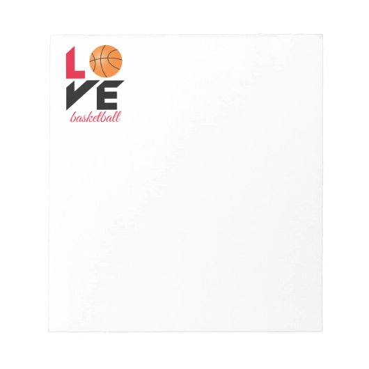 Love basketball notitieblok (Voorkant)