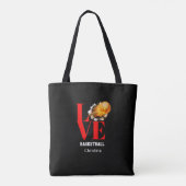 Love Basketball Personalized Shoulder Canvas tas (Achterkant)