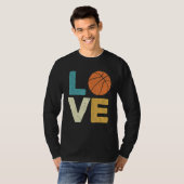 Love Basketball Player Coach Point Guard Ball Shoo T-shirt (Voorkant volledig)