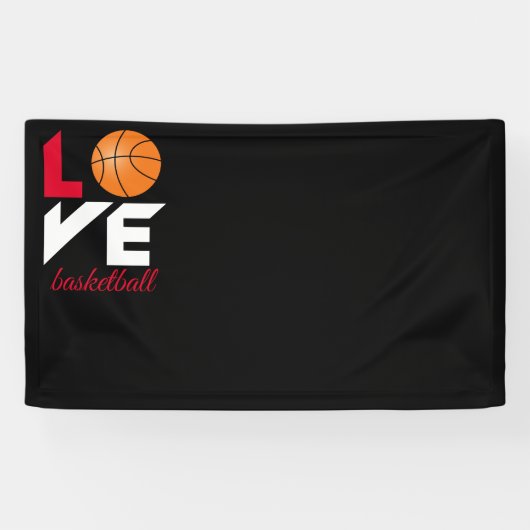Love basketball spandoek (Horizontaal)