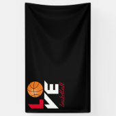 Love basketball spandoek (Verticaal)