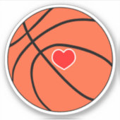 Love basketball sticker (Voorkant)