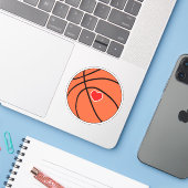 Love basketball sticker (Laptop met iPhone)